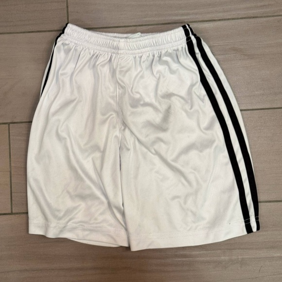 ADIDAS Size 12 juniors athletic shorts white no stains or wear - Picture 2 of 3